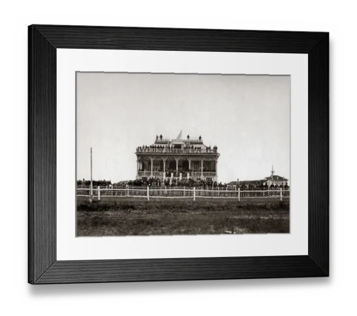 Framed Print : Grandstand, Shanghai racecourse, China, circa 1880 Framed Print : Grandstand, Shanghai racecourse, China, circa 1880