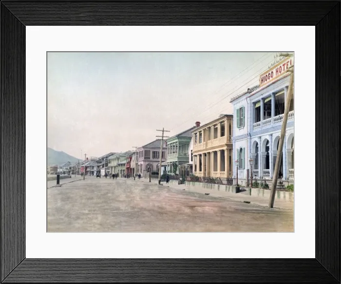 Framed Print : Kobe bund, Japan, circa 1880s Framed Print : Kobe bund, Japan, circa 1880s