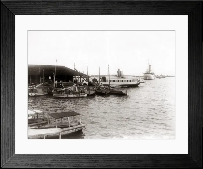 Framed Print : Boat landing, San Juan, Puerto Rico, circa 1900 Framed Print : Boat landing, San Juan, Puerto Rico, circa 1900