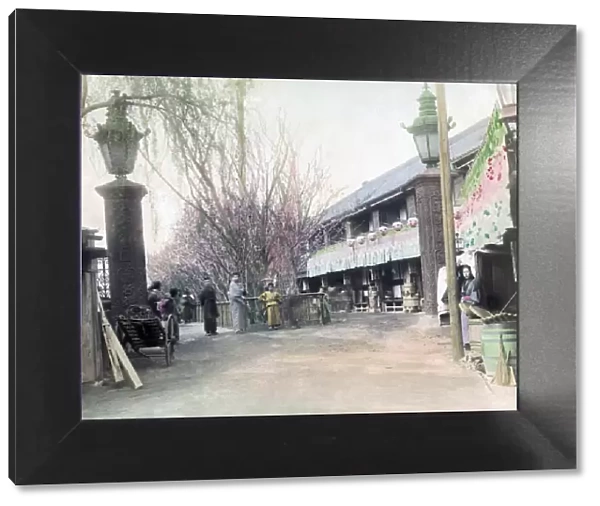 Yoshiwara, red light district, Tokyo, Japan, circa 1880s