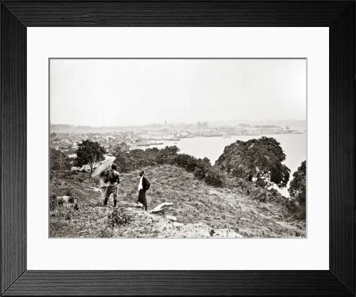 Framed Print : View of Singapore, 1880s Framed Print : View of Singapore, 1880s