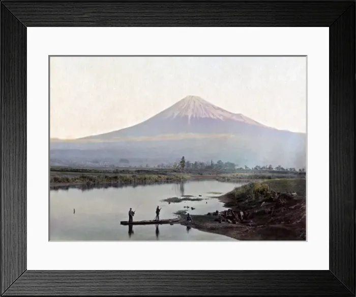 Framed Print : View of Mount Fuji, Japan, circa 1880s Framed Print : View of Mount Fuji, Japan, circa 1880s