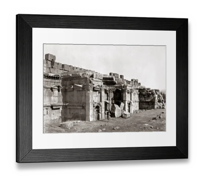 Framed Print : View of the ruins at Baalbek, Lebanon, circa 1880s Framed Print : View of the ruins at Baalbek, Lebanon, circa 1880s