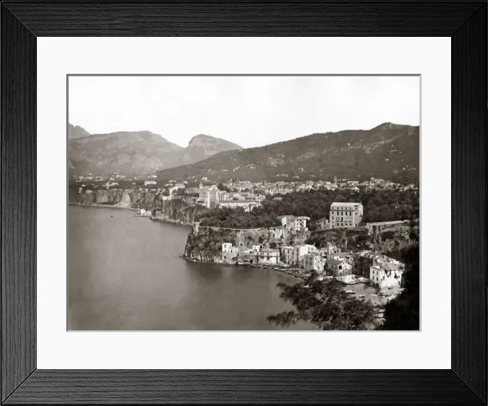 Framed Print : View of Sorrento, Italy, circa 1880s Framed Print : View of Sorrento, Italy, circa 1880s