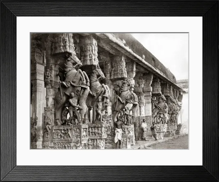 Framed Print : Horse Court, Seringham Trichinopoly, Tiruchirappalli, India Framed Print : Horse Court, Seringham Trichinopoly, Tiruchirappalli, India
