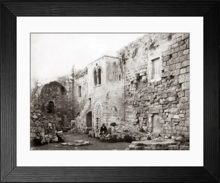 Framed Print : Jeremiahs Cave, Palestine, Israel, circa 1880s Framed Print : Jeremiahs Cave, Palestine, Israel, circa 1880s