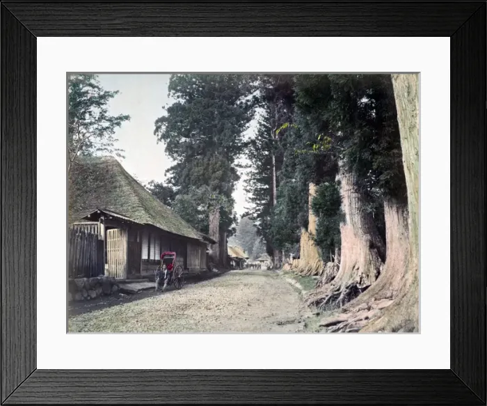 Framed Print : Road at Imaichi, Nikko, Japan, circa 1880s Framed Print : Road at Imaichi, Nikko, Japan, circa 1880s