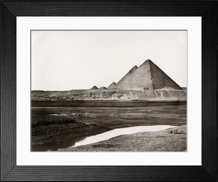 Framed Print : Pyramids at Giza, Egypt, circa 1880s Framed Print : Pyramids at Giza, Egypt, circa 1880s