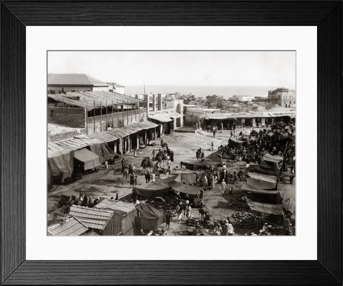 Framed Print : Market at Jaffa, Palestine (Israel) circa 1880s (Bonfils stu Framed Print : Market at Jaffa, Palestine (Israel) circa 1880s (Bonfils stu