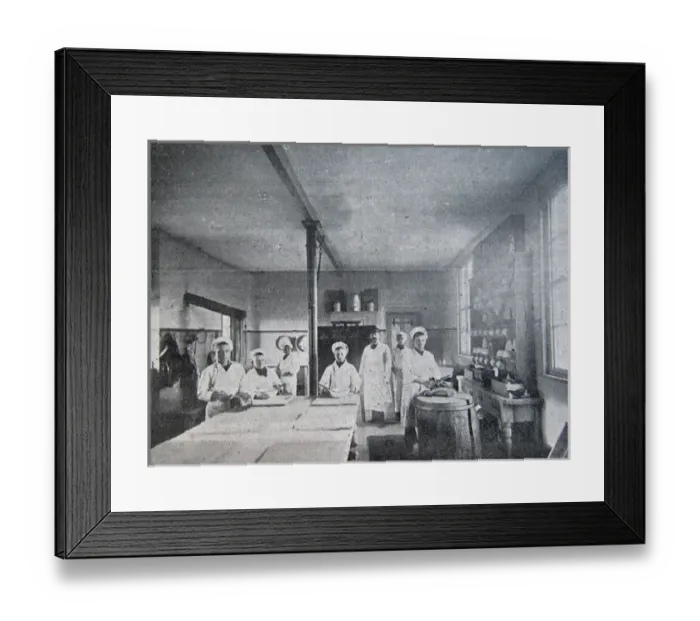 Framed Print : Feltham Industrial School - Cookery Class Framed Print : Feltham Industrial School - Cookery Class