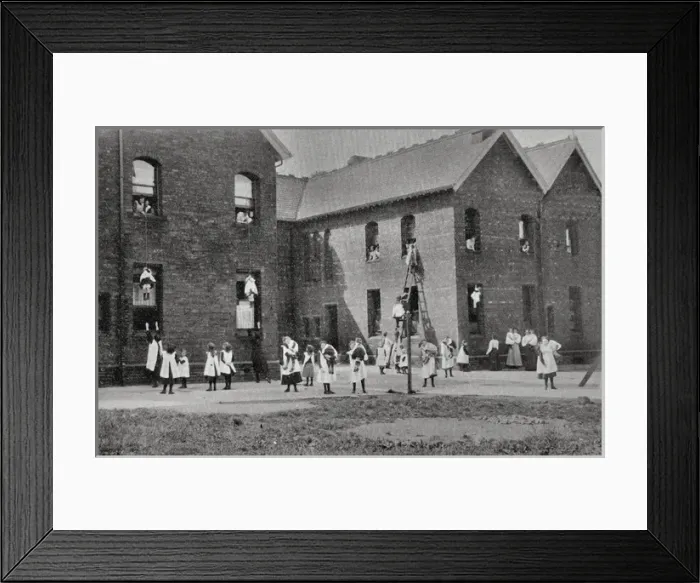 Framed Print : Headingley Orphan Homes, Leeds - Fire Drill Framed Print : Headingley Orphan Homes, Leeds - Fire Drill