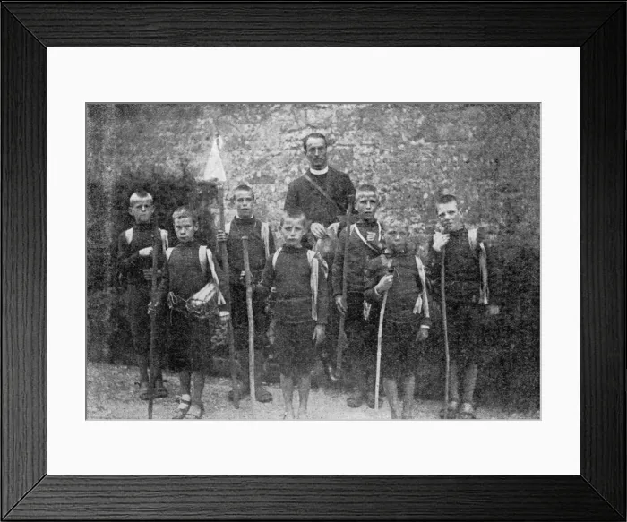 Framed Print : Boy Scouts at St Josephs Home for Boys, Hinton Martell, Dor Framed Print : Boy Scouts at St Josephs Home for Boys, Hinton Martell, Dor