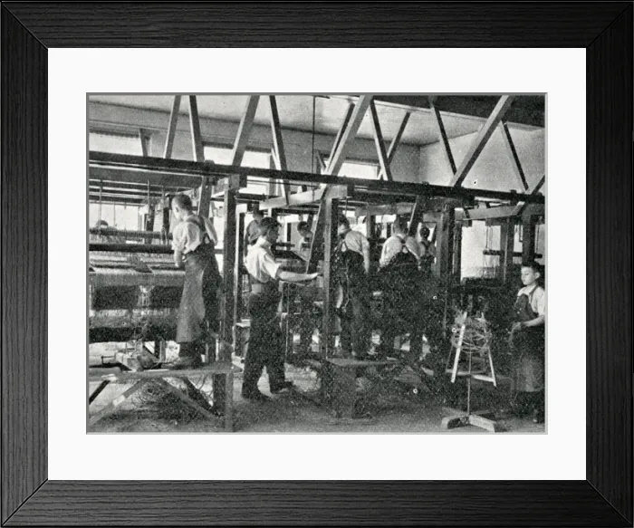 Framed Print : Highbury Truant School, London - Mat Making Framed Print : Highbury Truant School, London - Mat Making