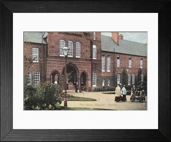 Framed Print : Grove Hospital, Tooting - entrance Framed Print : Grove Hospital, Tooting - entrance