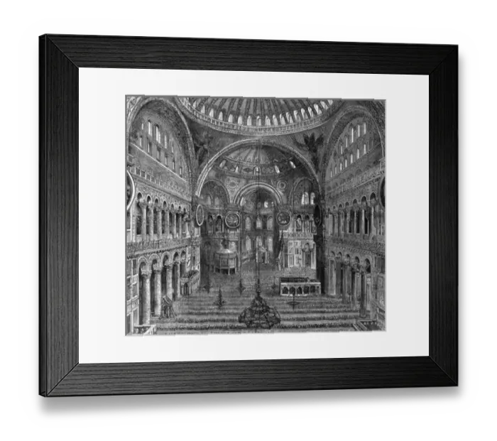 Framed Print : Interior of Hagia Sophia, Constantinople (Istanbul) Framed Print : Interior of Hagia Sophia, Constantinople (Istanbul)