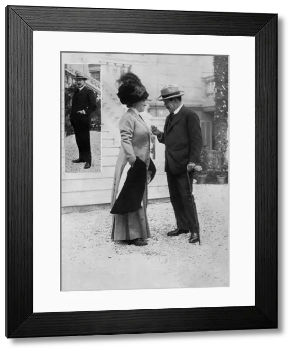 Framed Print : Bernard Partridge and wife at Monte Carlo, 1910 Framed Print : Bernard Partridge and wife at Monte Carlo, 1910