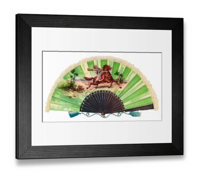 Framed Print : Greetings card in the shape of a fan Framed Print : Greetings card in the shape of a fan
