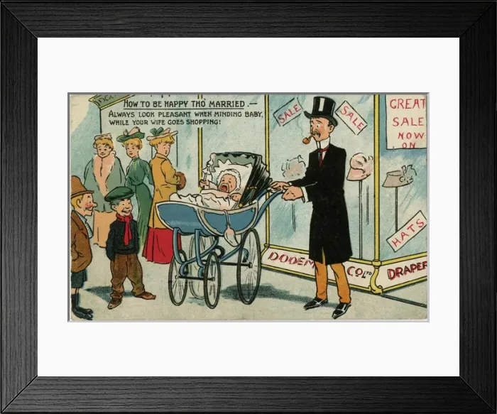 Framed Print : How to be Happy tho Married - Look smart when shopping Framed Print : How to be Happy tho Married - Look smart when shopping