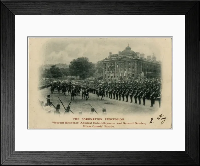 Framed Print : The Coronation Procession reaches Horse Guards Parade Framed Print : The Coronation Procession reaches Horse Guards Parade