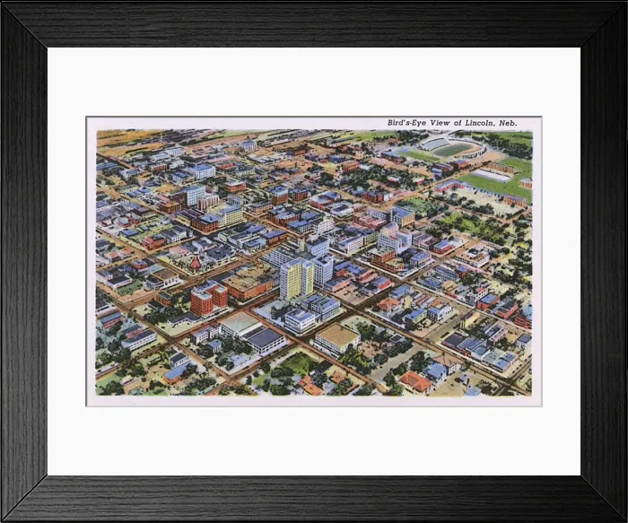 Framed Print : Aerial view of Lincoln, Nebraska, USA Framed Print : Aerial view of Lincoln, Nebraska, USA