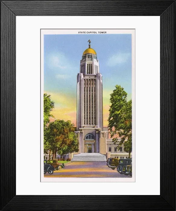 Framed Print : State Capitol Tower, Lincoln, Nebraska, USA Framed Print : State Capitol Tower, Lincoln, Nebraska, USA