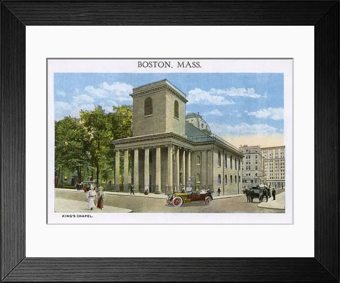 Framed Print : Kings Chapel, Boston, Massachusetts, USA Framed Print : Kings Chapel, Boston, Massachusetts, USA