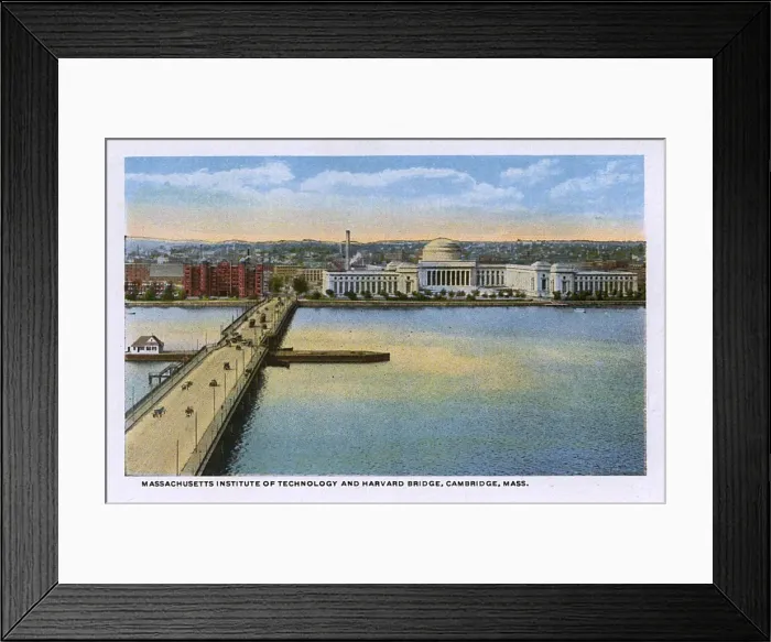 Framed Print : MIT and Harvard Bridge, Cambridge, Massachusetts, USA Framed Print : MIT and Harvard Bridge, Cambridge, Massachusetts, USA