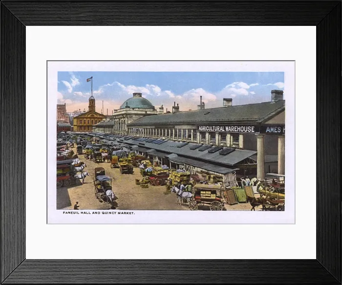 Framed Print : Faneuil Hall and Quincy Market, Boston, Massachusetts, USA Framed Print : Faneuil Hall and Quincy Market, Boston, Massachusetts, USA