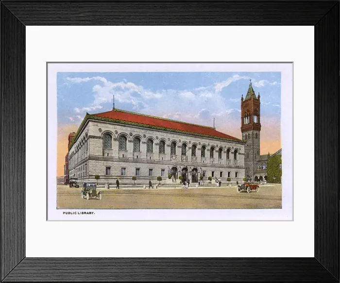 Framed Print : Public Library, Boston, Massachusetts, USA Framed Print : Public Library, Boston, Massachusetts, USA