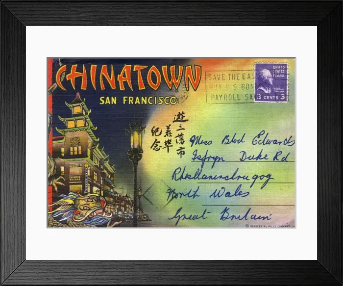 Framed Print : Cover design, Chinatown, San Francisco, California, USA
