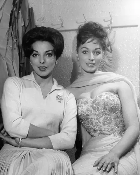 Joan and Jackie Collins 1950s