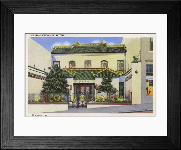 Framed Print : Chinese school, Chinatown, San Francisco, California, USA Framed Print : Chinese school, Chinatown, San Francisco, California, USA