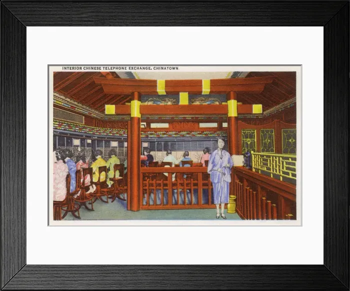 Framed Print : Chinese telephone exchange, Chinatown, San Francisco, USA Framed Print : Chinese telephone exchange, Chinatown, San Francisco, USA