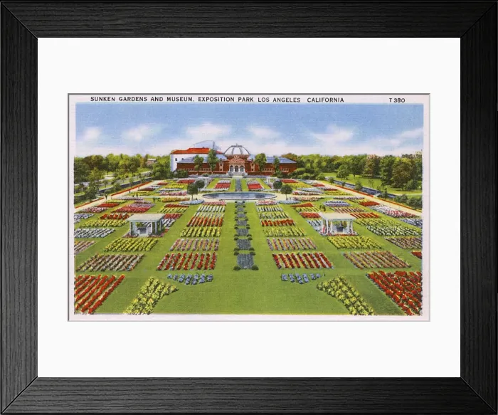 Framed Print : Sunken Gardens and Museum, Los Angeles, California, USA Framed Print : Sunken Gardens and Museum, Los Angeles, California, USA
