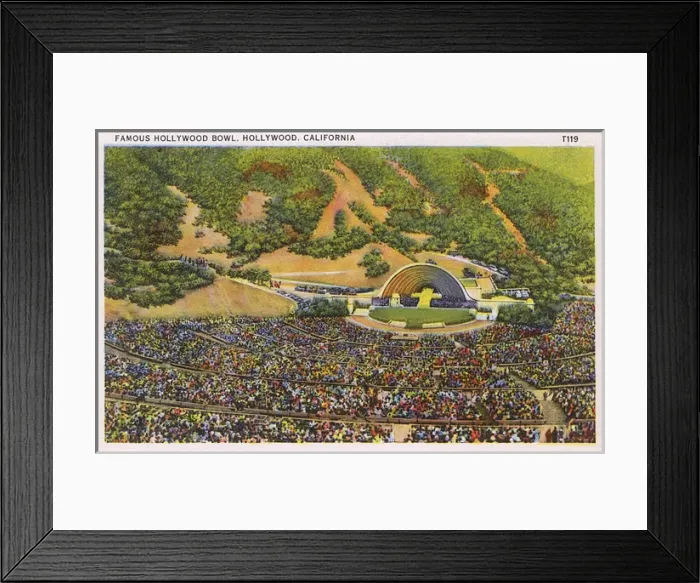 Framed Print : Hollywood Bowl, Los Angeles, California, USA Framed Print : Hollywood Bowl, Los Angeles, California, USA