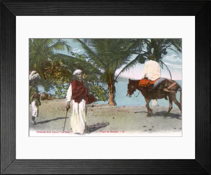 Framed Print : Beach peasants at Macuto, Venezuela, Central America Framed Print : Beach peasants at Macuto, Venezuela, Central America