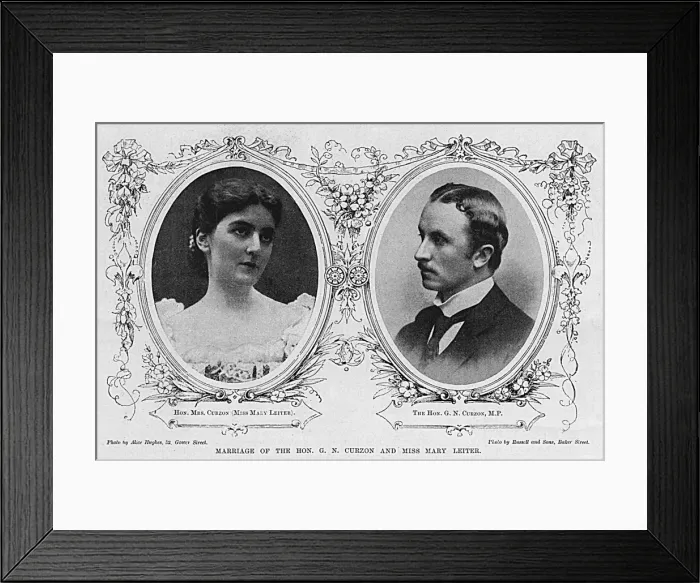 Framed Print : Mary Leiter and Hon. G. N. Curzon Framed Print : Mary Leiter and Hon. G. N. Curzon