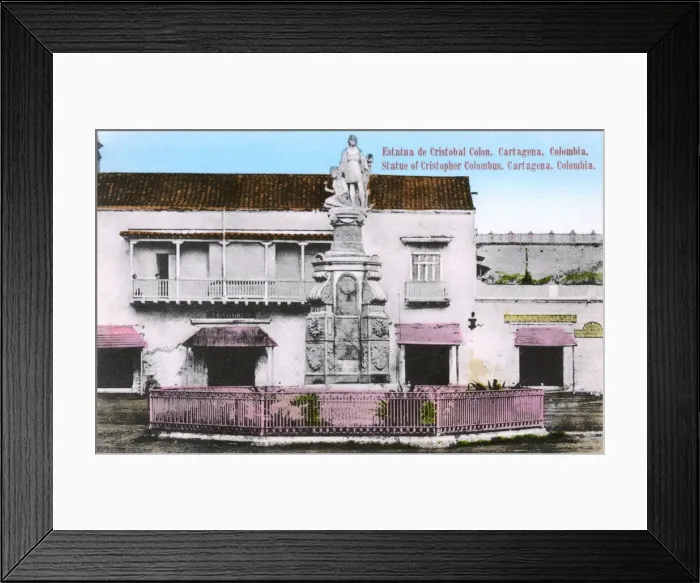 Framed Print : Columbus statue, Cartagena, Colombia, Central America Framed Print : Columbus statue, Cartagena, Colombia, Central America