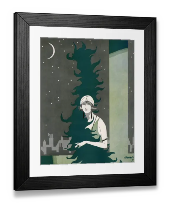 Framed Print : The Feather Boa by Baird Framed Print : The Feather Boa by Baird