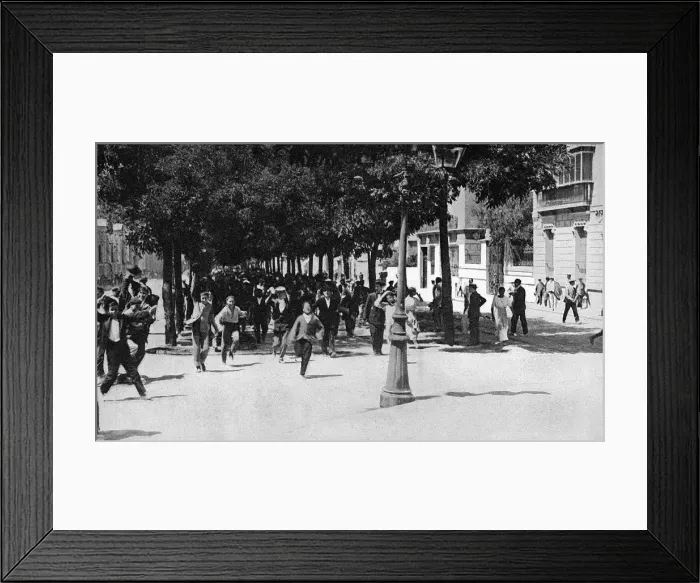 Framed Print : The unrest in Spain: stormy scenes in Madrid Framed Print : The unrest in Spain: stormy scenes in Madrid