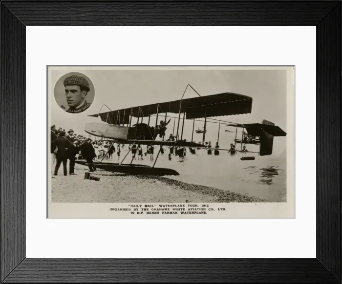 Framed Print : A Farman Waterplane - Grahame White Aviation Waterplane Tour Framed Print : A Farman Waterplane - Grahame White Aviation Waterplane Tour