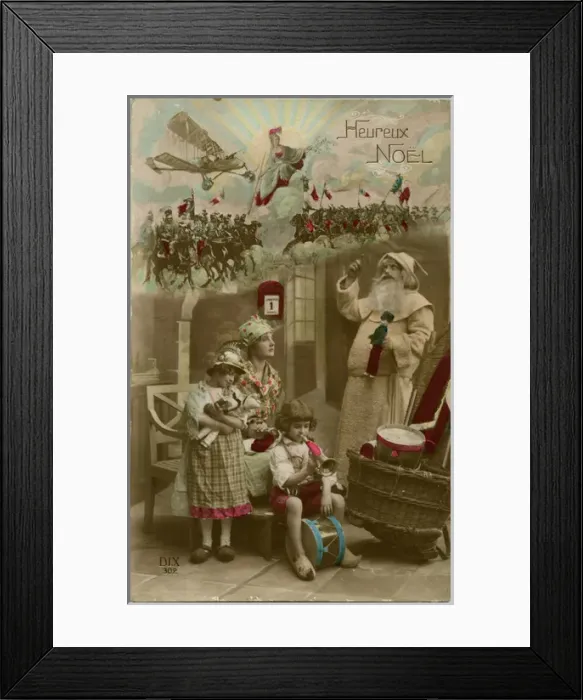 Framed Print : WW1 - Christmas Greetings Postcard Framed Print : WW1 - Christmas Greetings Postcard