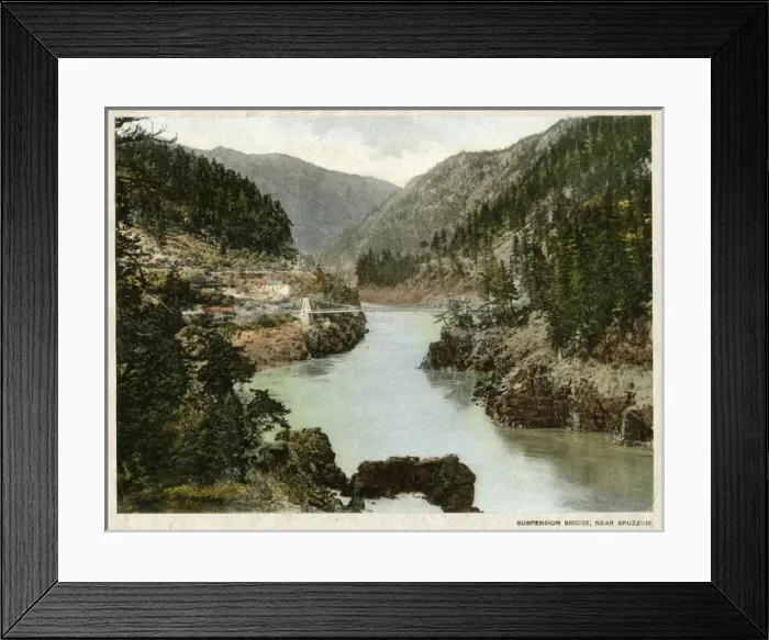 Framed Print : Canada - Original Alexandra Suspension Bridge, near Spuzzum Framed Print : Canada - Original Alexandra Suspension Bridge, near Spuzzum