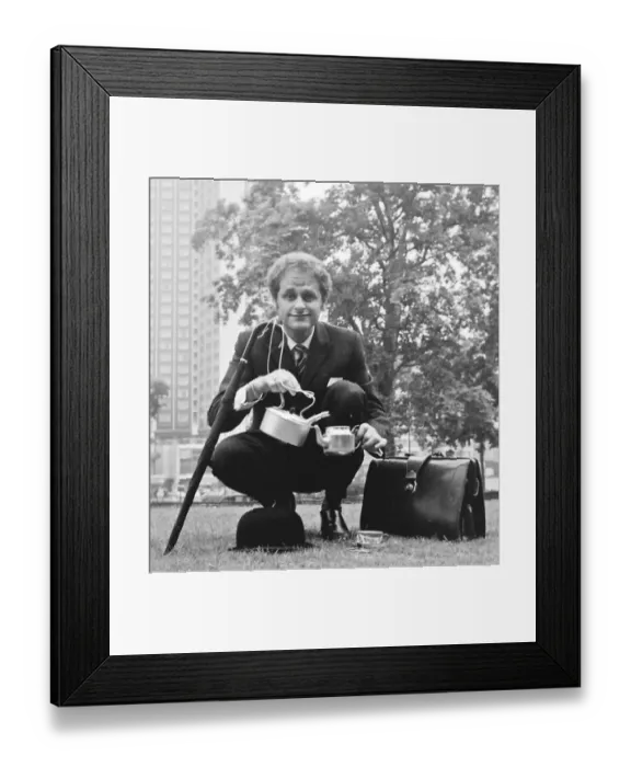Framed Print : City gent in a park Framed Print : City gent in a park