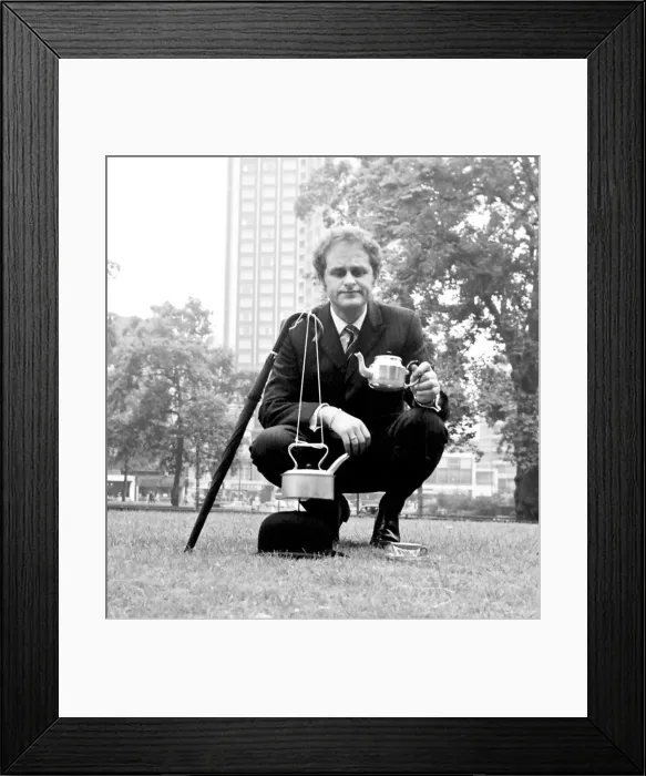 Framed Print : City gent in a park Framed Print : City gent in a park