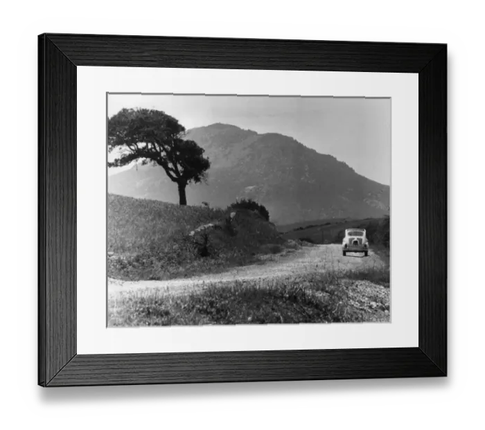 Framed Print : Car on a country road, Sardinia, Italy Framed Print : Car on a country road, Sardinia, Italy