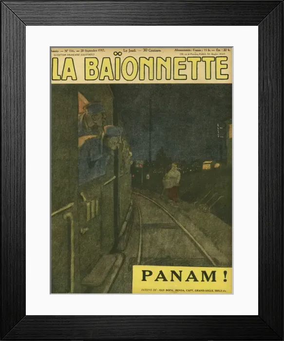 Framed Print : Front cover, La Baionnette, WW1 Framed Print : Front cover, La Baionnette, WW1