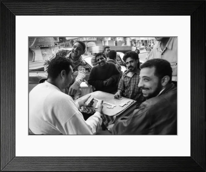 Framed Print : Men playing dominoes near Alexandria, Egypt Framed Print : Men playing dominoes near Alexandria, Egypt