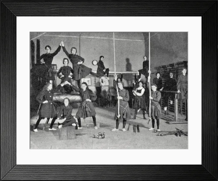 Framed Print : Queens Road Evening Continuation School, London - Gymnastic Framed Print : Queens Road Evening Continuation School, London - Gymnastic