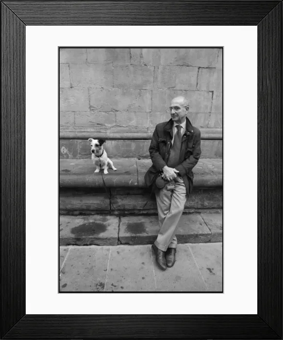 Framed Print : Man and his dog Florence Italy Framed Print : Man and his dog Florence Italy